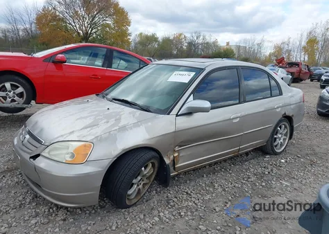 2002 Honda Civic Ex z USA, uszkodzony, nr VIN 1HGES26722L082204